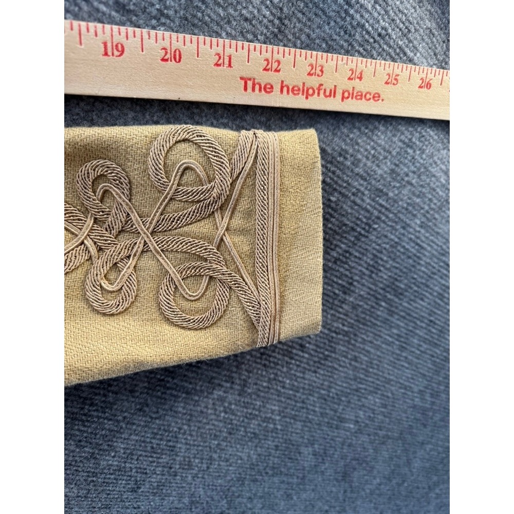 NWT Lauren Ralph Lauren Petite Tan Linen Military Jacket Soutache Cuffs 12P NEW - Picture 11 of 12